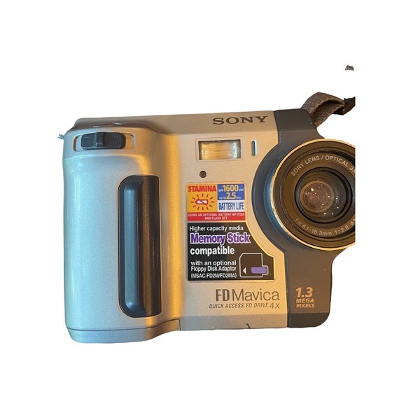 Sony FD Mavica Digital Still Camera, Model MVC-FD87 W/ Battery Pack, Untested - Picture 2 of 7